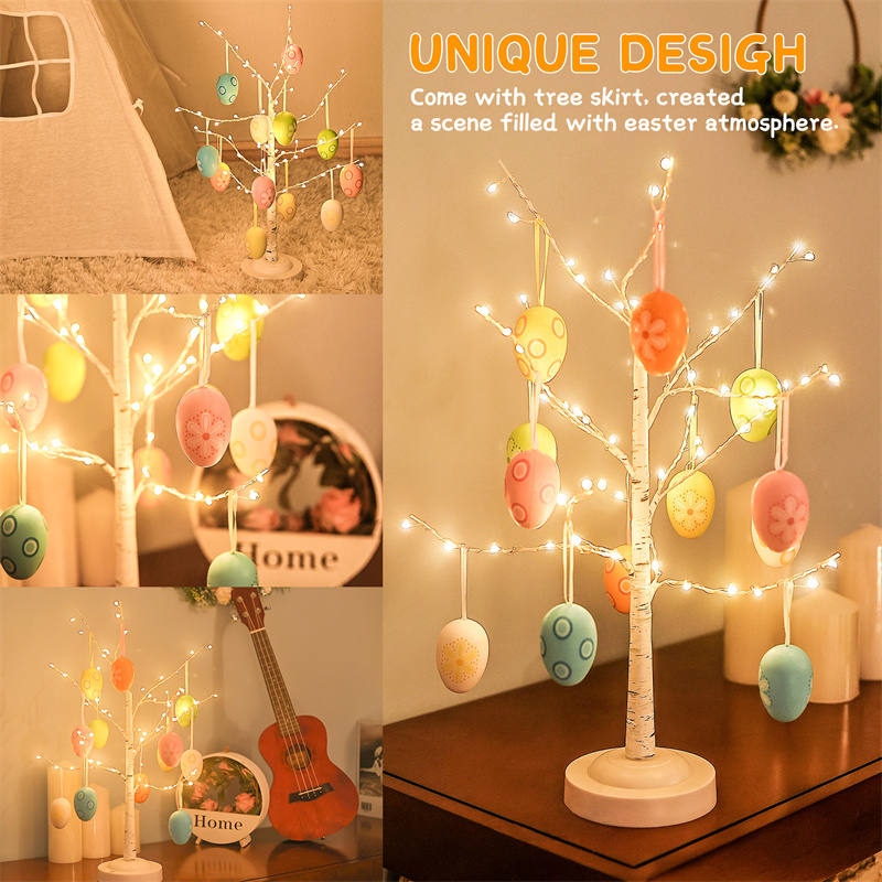 8 Modes Lighting Easter Egg Tree Lights