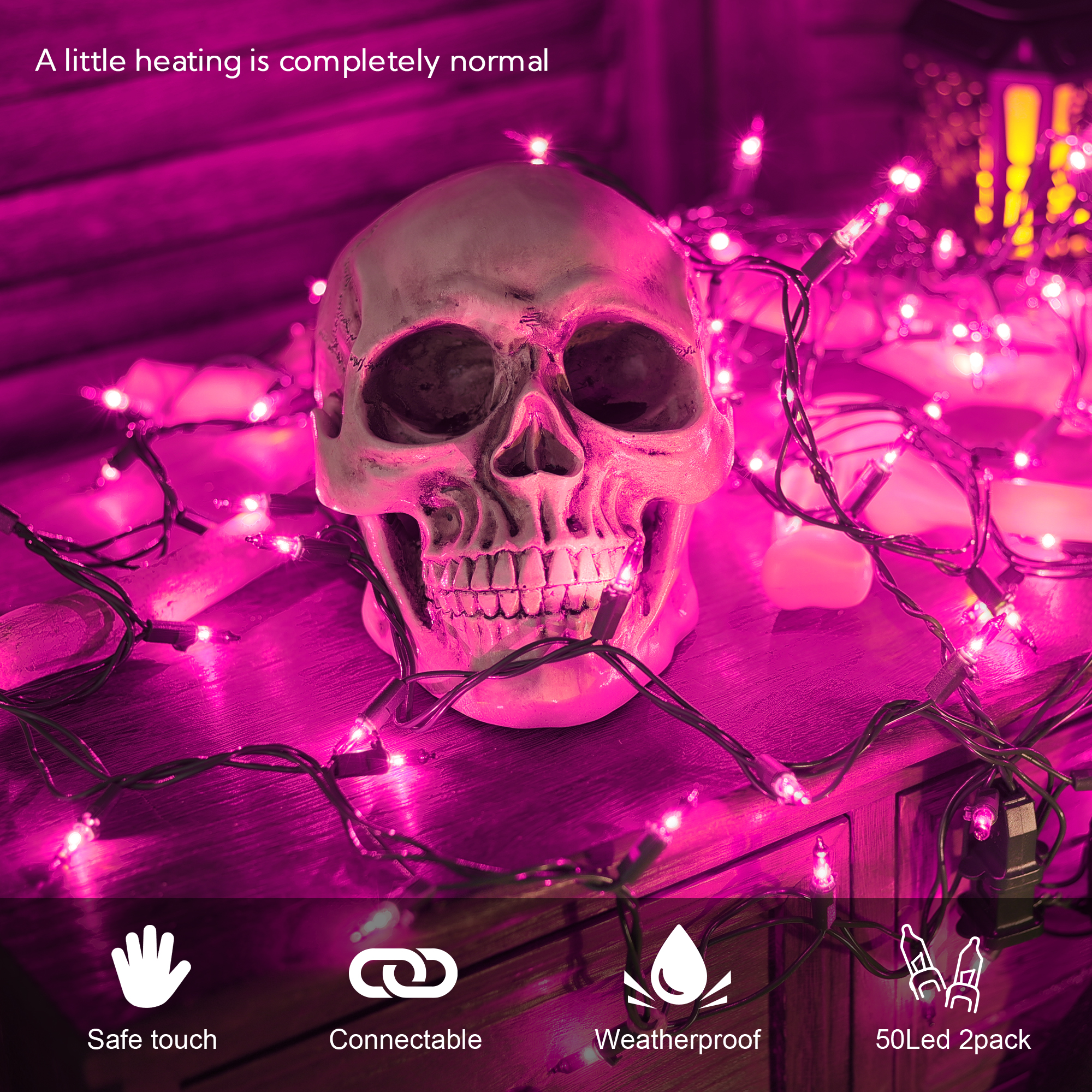 13Ft 50LED Halloween Decoration String Lights