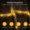 Copper Wire Pipe Twinkling Solar String Lights