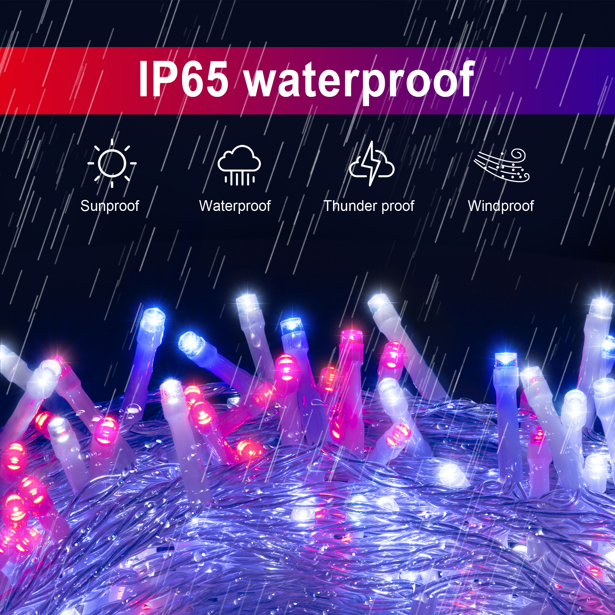 8Modes Independence Day Decor String Lights