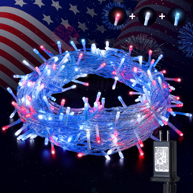 8Modes Independence Day Decor String Lights