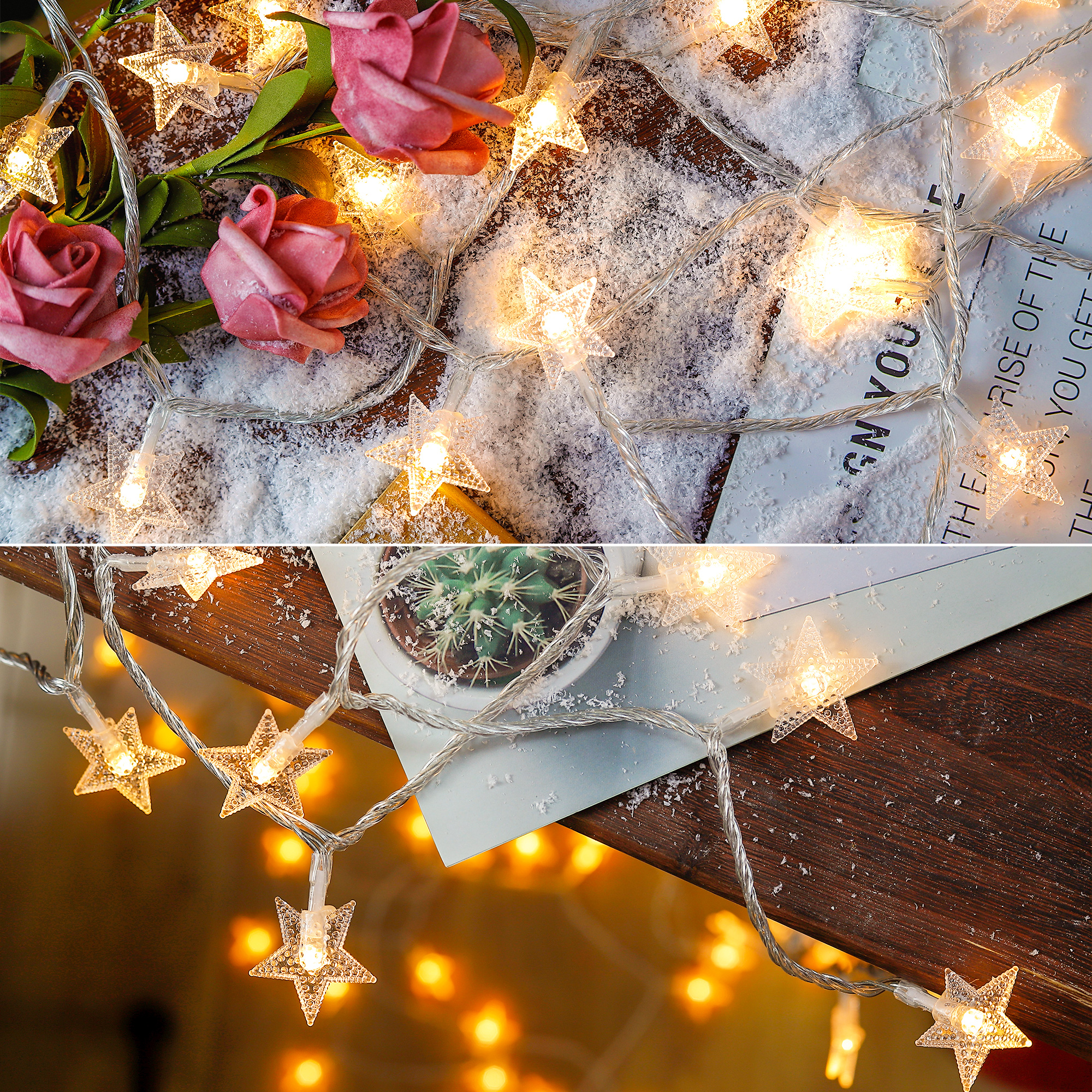 100 LED Twinkle Star String Lights
