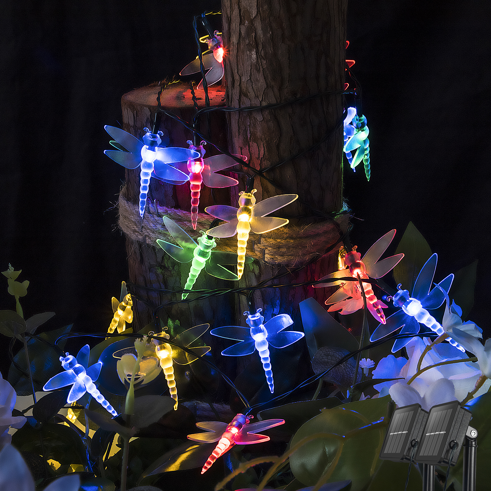 30LED Garden Solar Dragonfly String Light