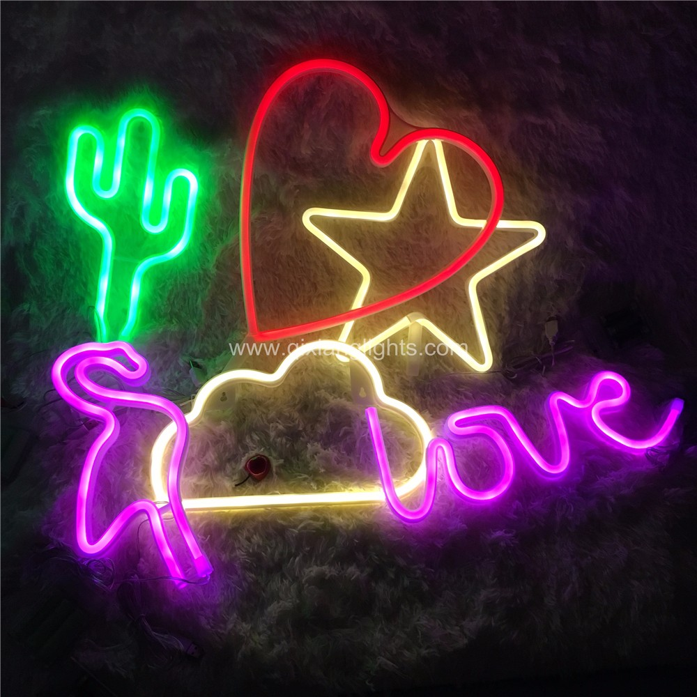 Kids Colorful unicorns Neon Sign