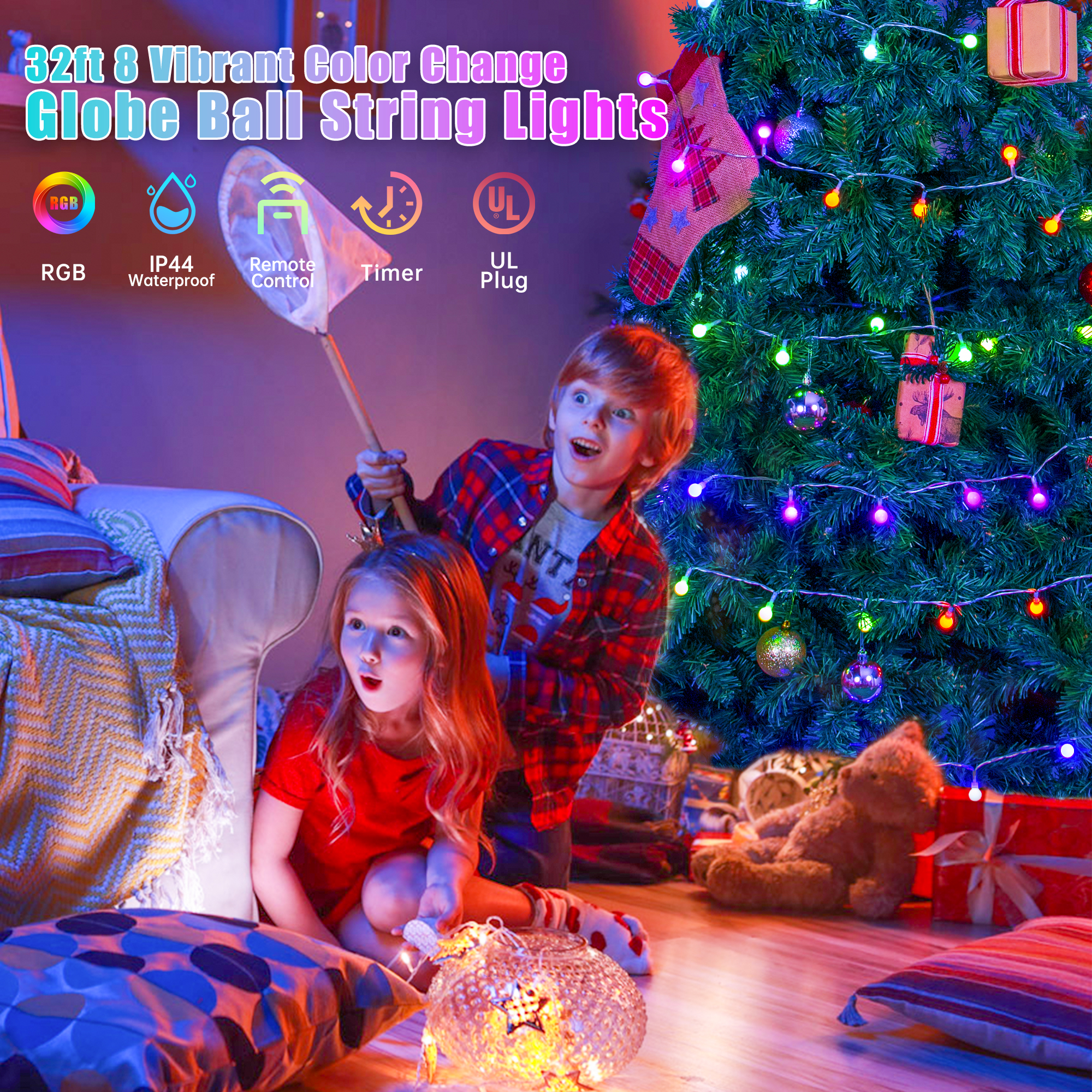 Multicolor Globe String Lights