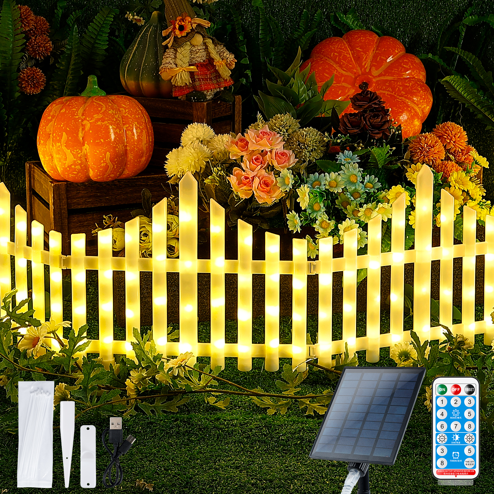 13.7x11.8inch Garden Fence Lights