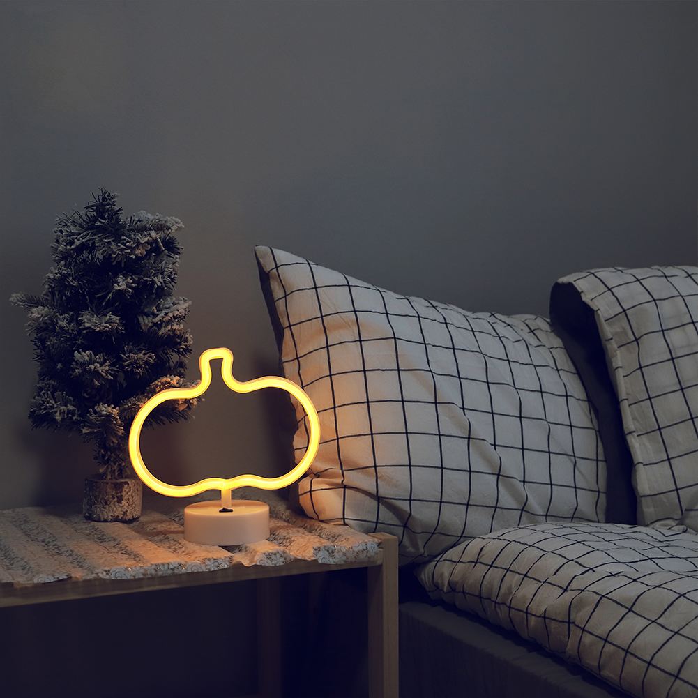 LED Pumpkin Sign Neon Night Lights