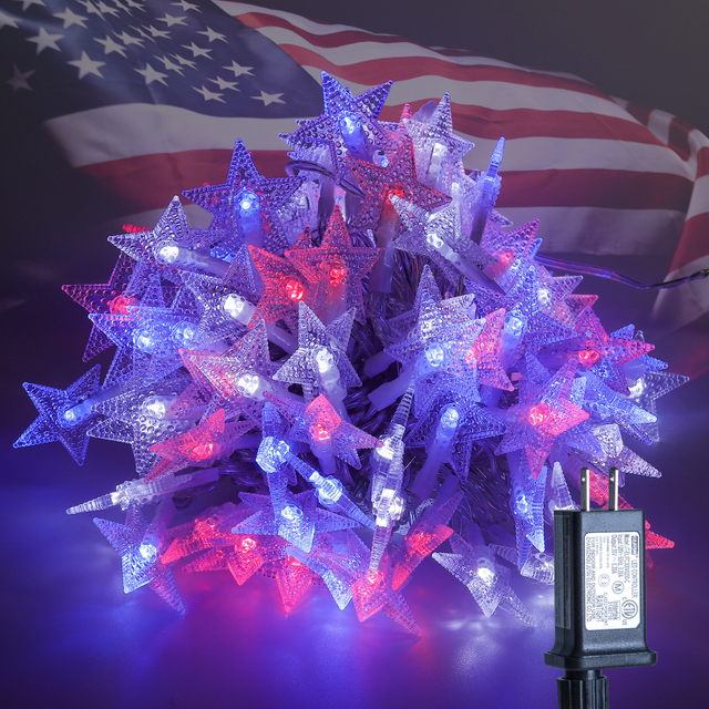 100LED Independence Day Fairy Star Light