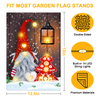 Christmas Gnome Garden Flag Decorations Light