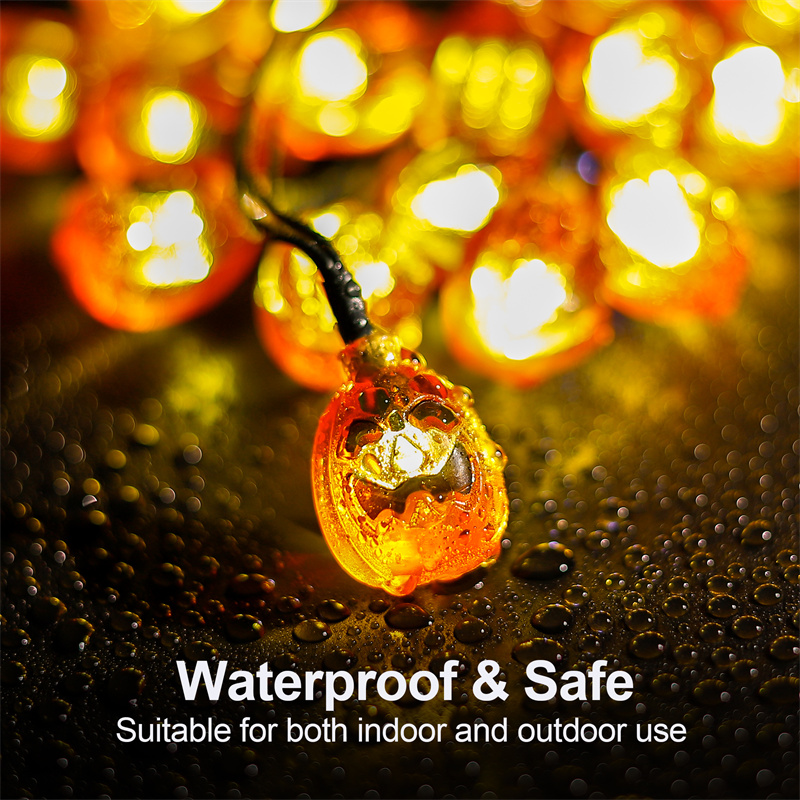 20LED Halloween Solar Pumpkin String Lights