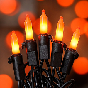 Mini Halloween Lights with Black Wire