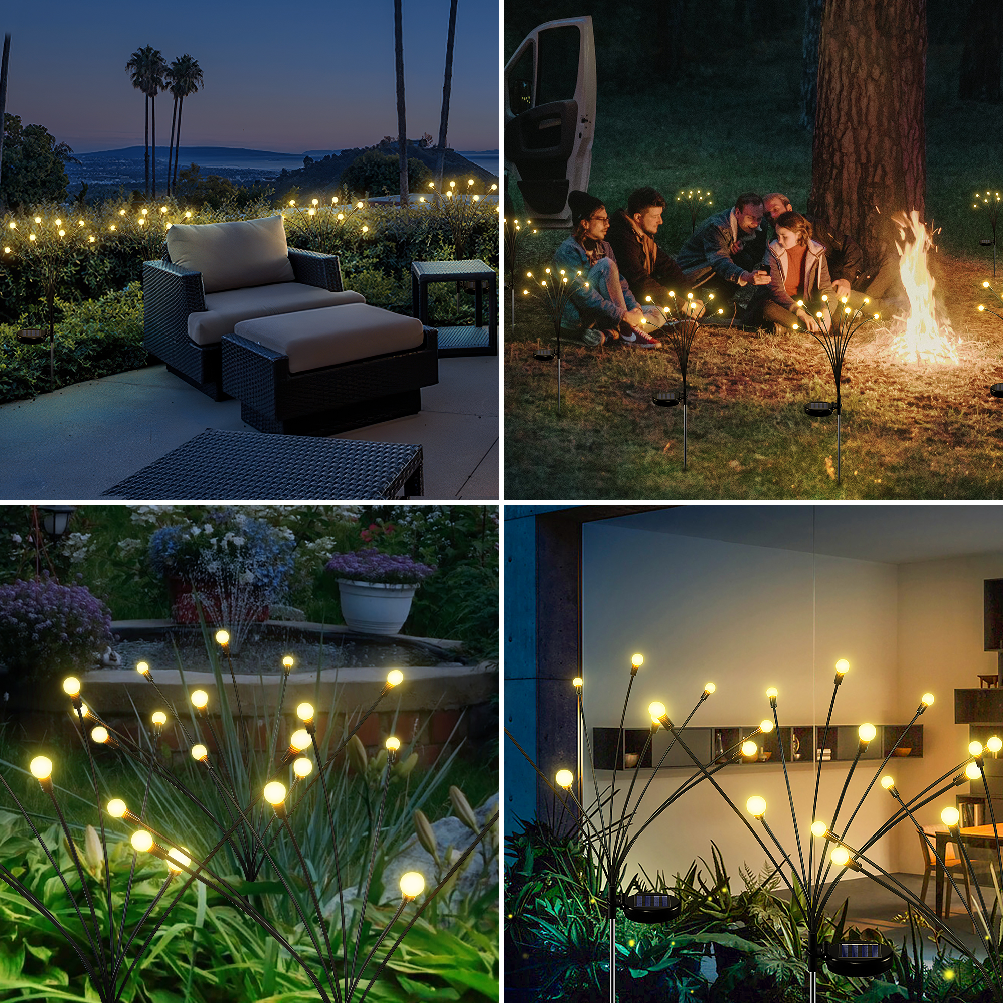 Solar Garden Lights Starburst Swaying Light