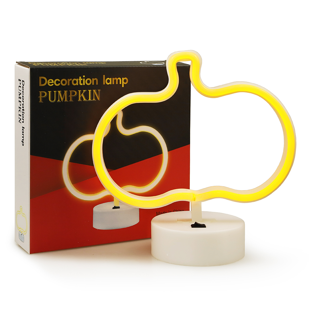 Pumpkin Sign Neon Night Lights