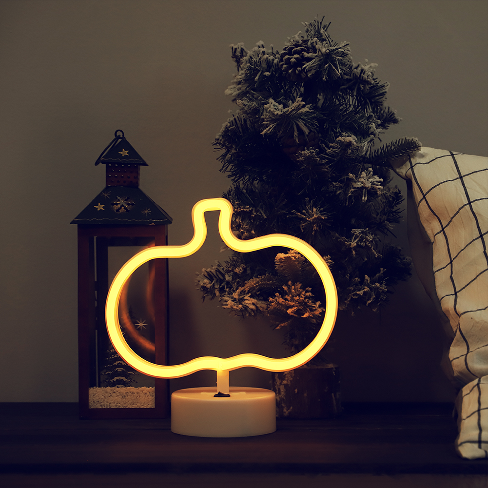 LED Pumpkin Sign Neon Night Lights