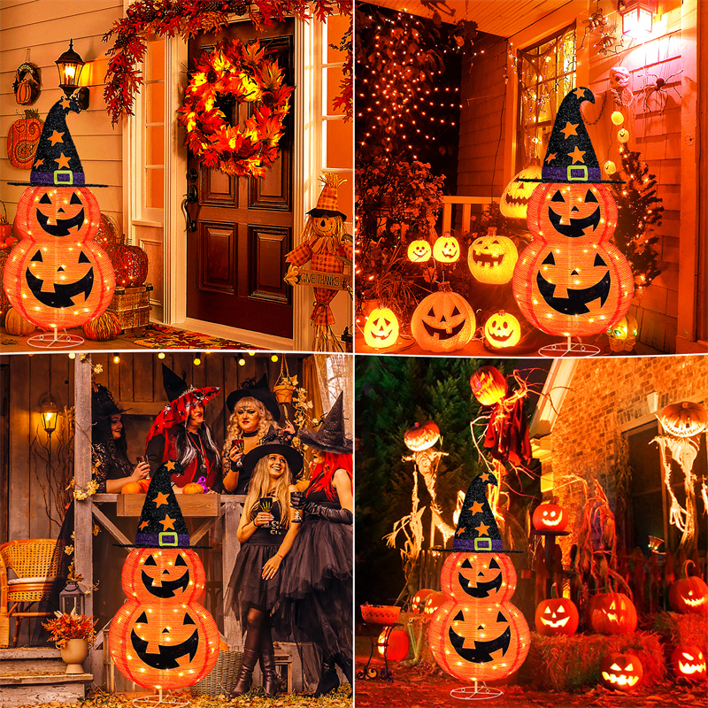 2.9FT Halloween Collapsible Pumpkin Decoration