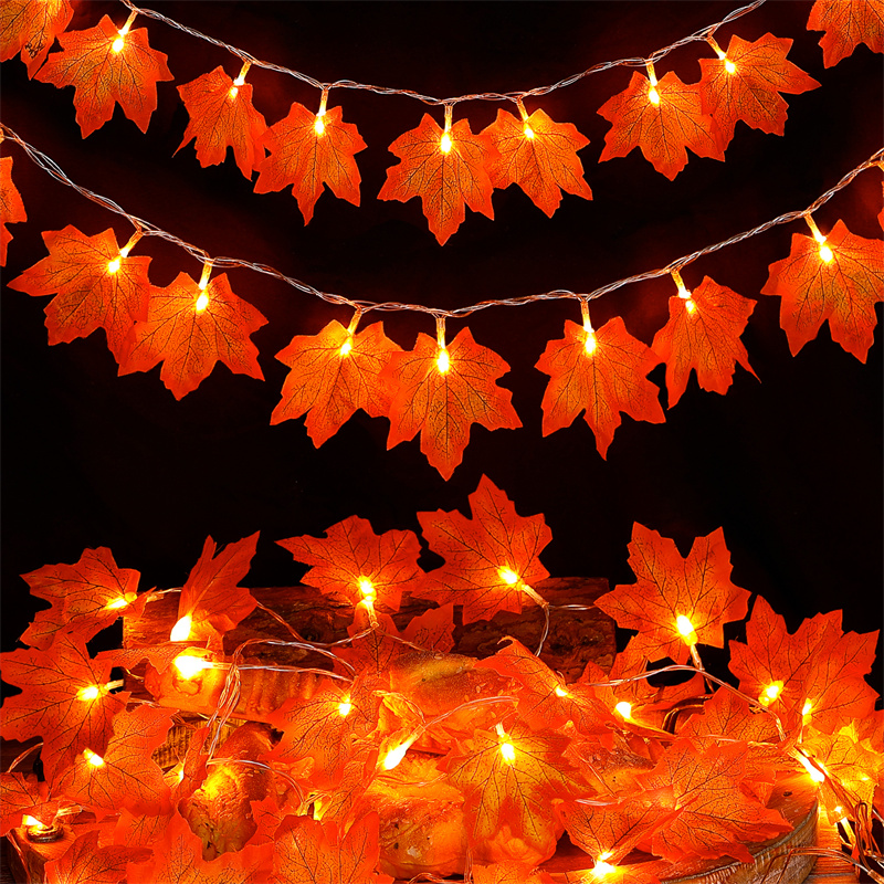 Thanksgiving Festival Maple Leaf String Lights
