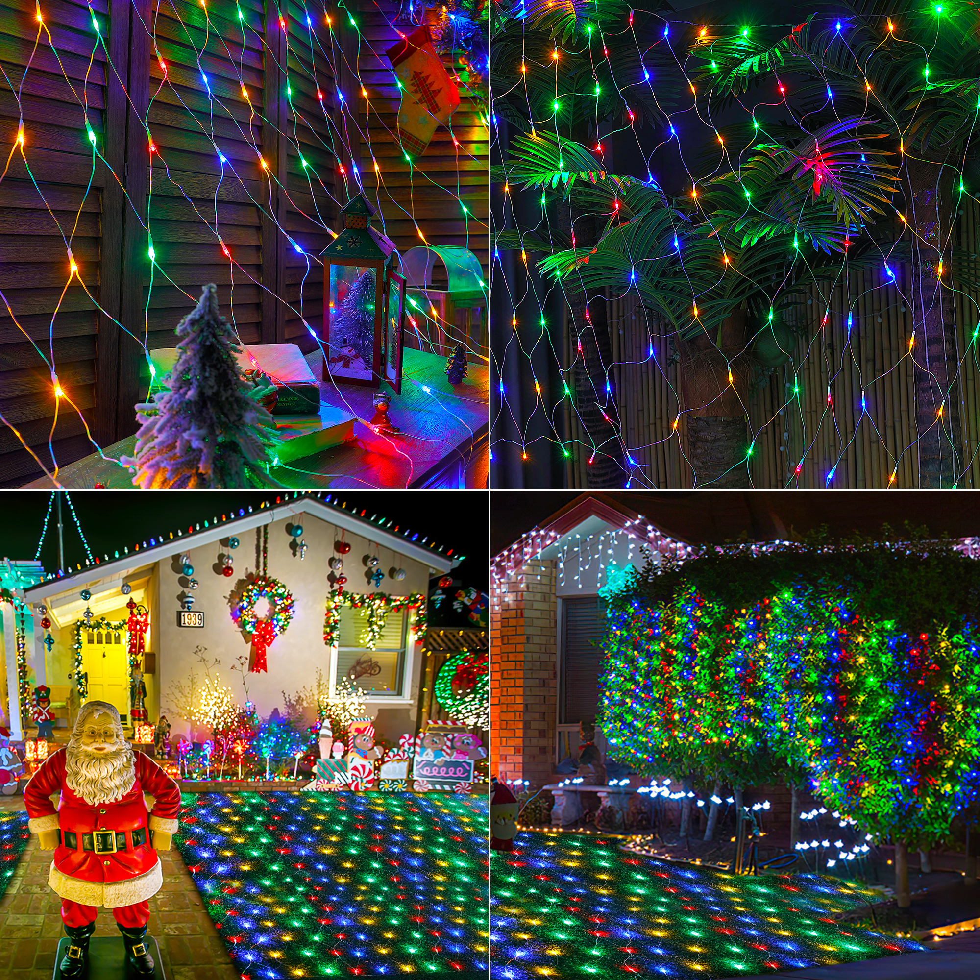 360 LED Multicolor Net String Lights