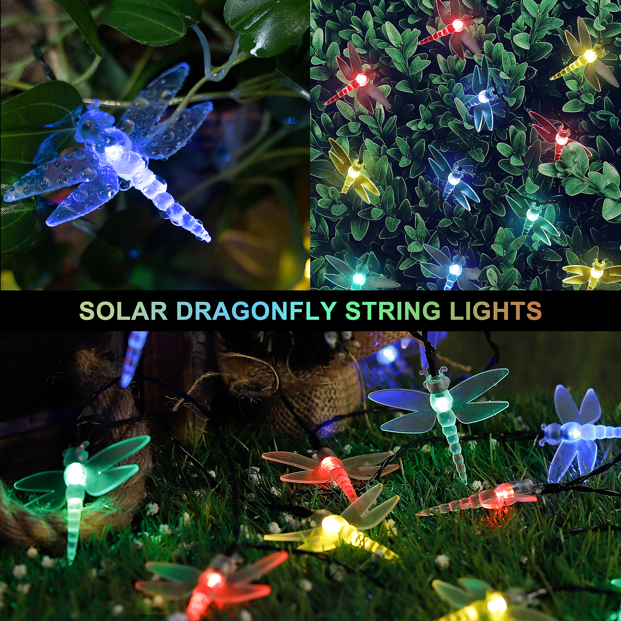 Garden Solar Dragonfly String Light