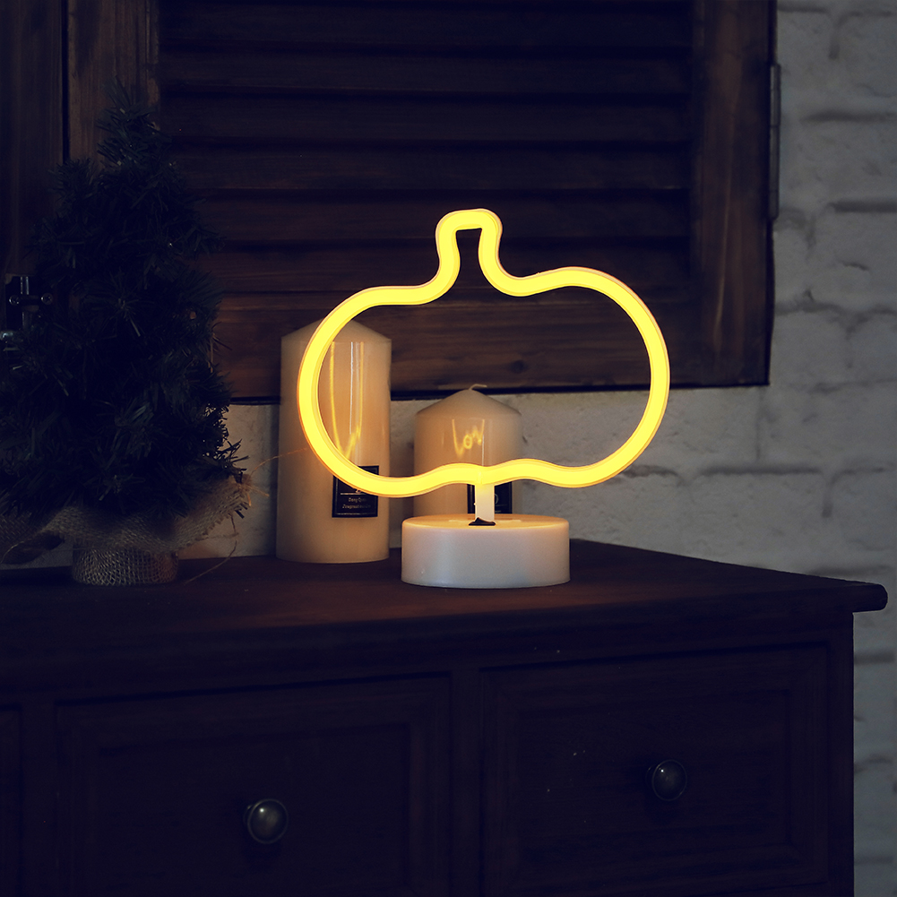 LED Pumpkin Sign Neon Night Lights