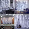 3*3m LED Rubber Wire Curtain String Lights