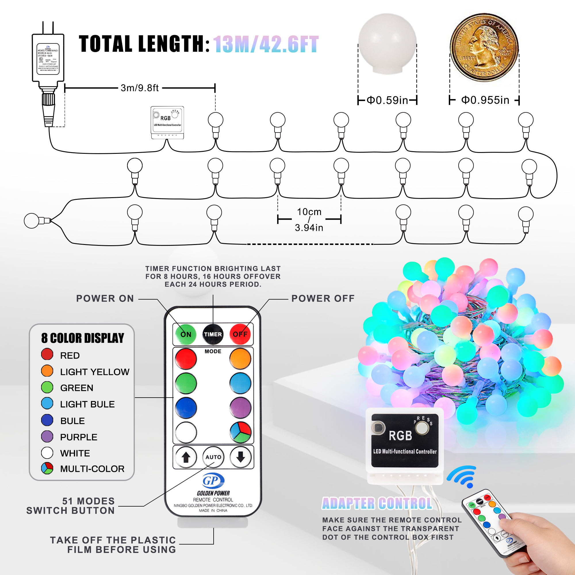 Multicolor Globe String Lights