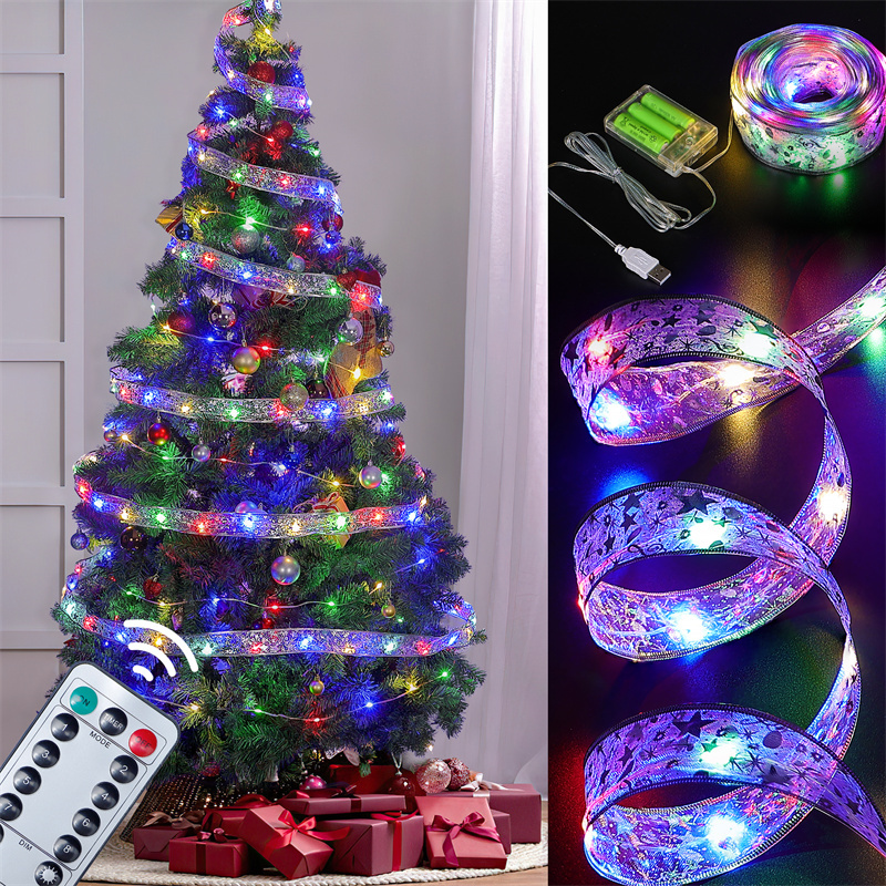 32FT 100 LED Ribbon Bows Lights