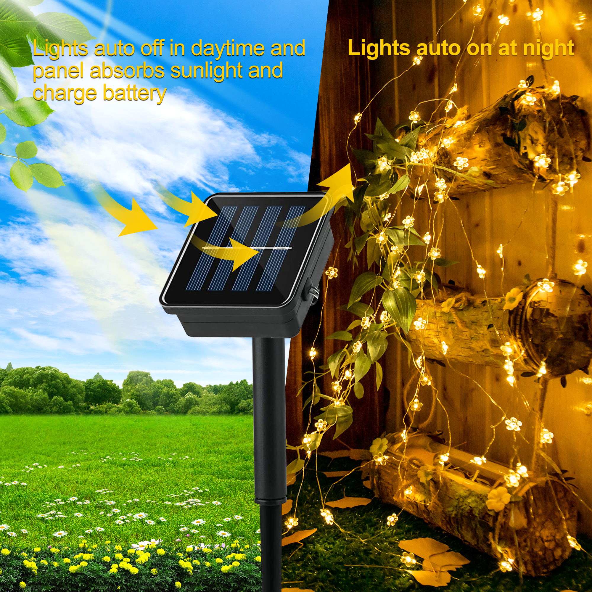 Solar Sakura String Lights