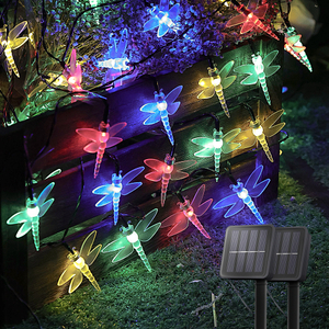 30LED Garden Solar Dragonfly String Light