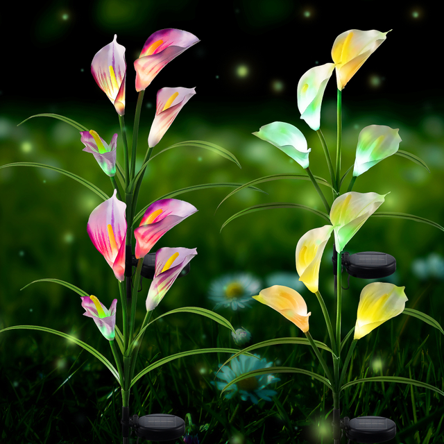 7 Color Calla Lily Solar Flower Lights