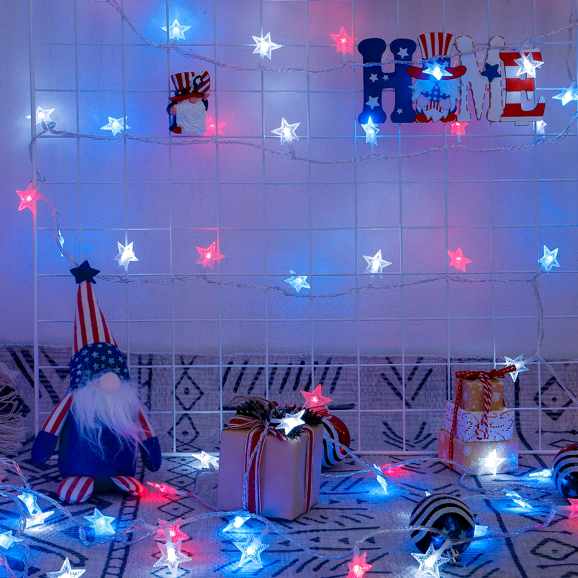100LED Independence Day Fairy Star Light