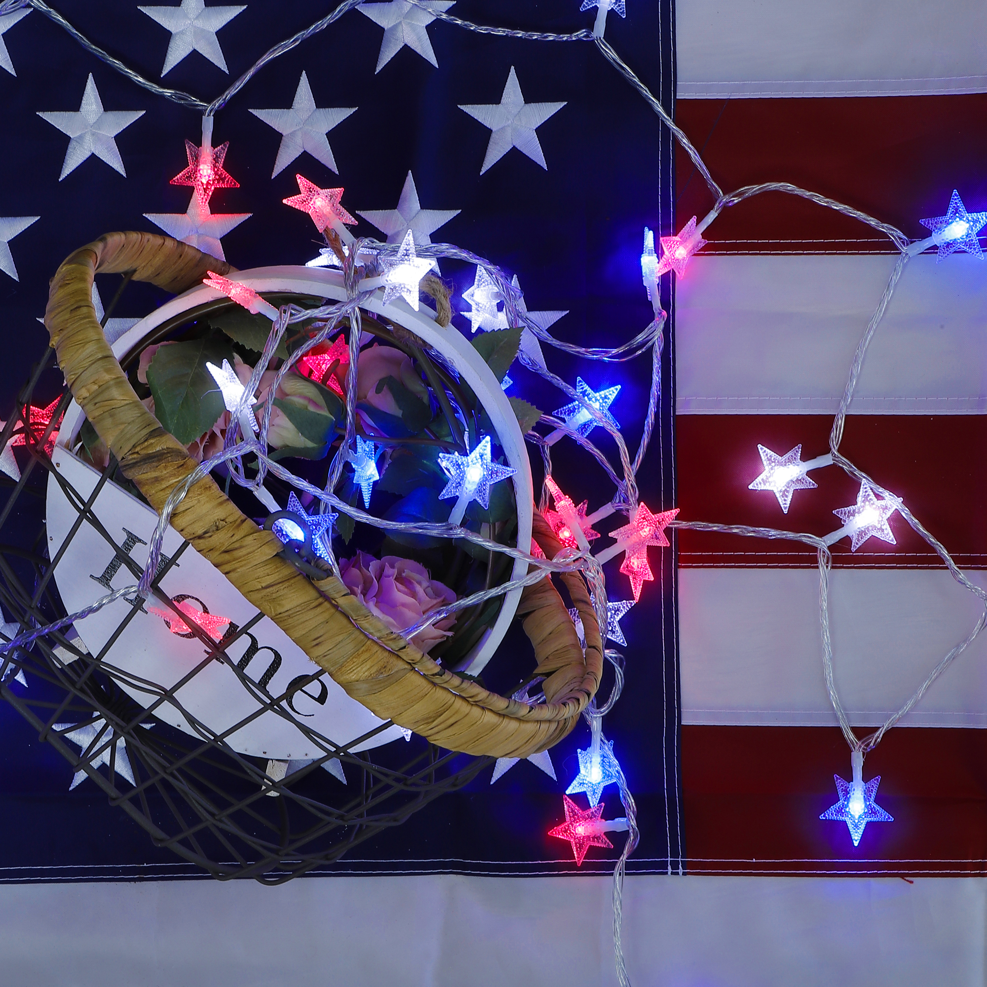 100LED Independence Day Fairy Star Light