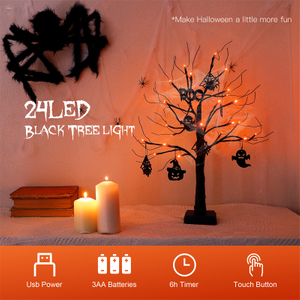 2FT 24 LED Halloween Tabletop Tree Light