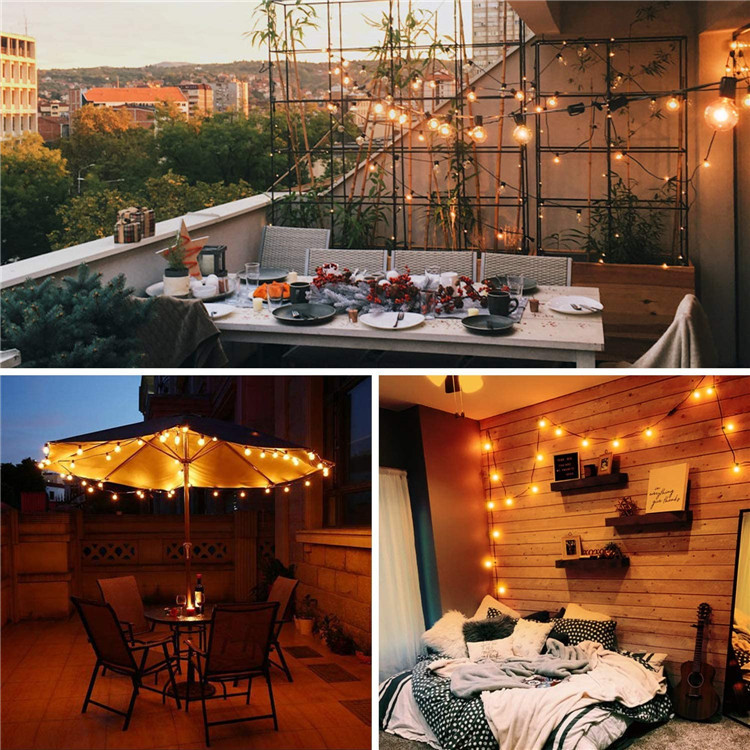 25Ft G40 Globe String Lights With Bulbs