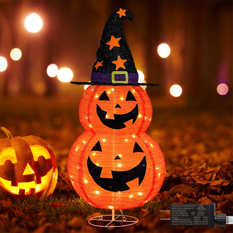 2.9FT Halloween Collapsible Pumpkin Decoration