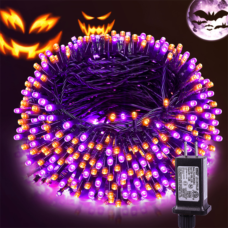 108 FT 300 LED Purple Halloween Lights