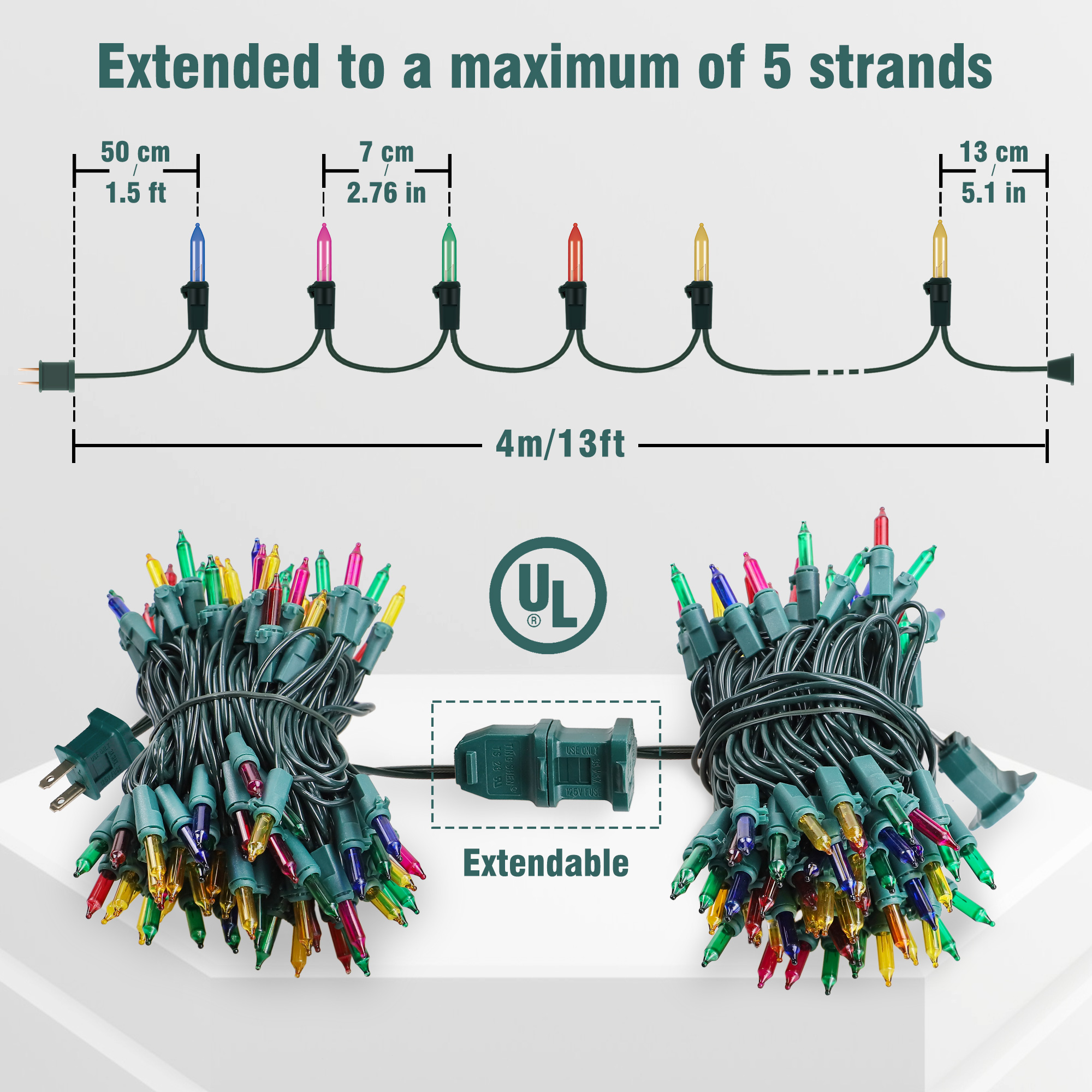 120V UL Certified Christmas String Lights