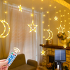 Home Decoration Moon Star Curtain Light