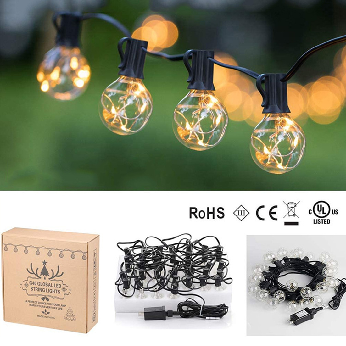 Copper Wire Bulbs 30 LED Patio Lights