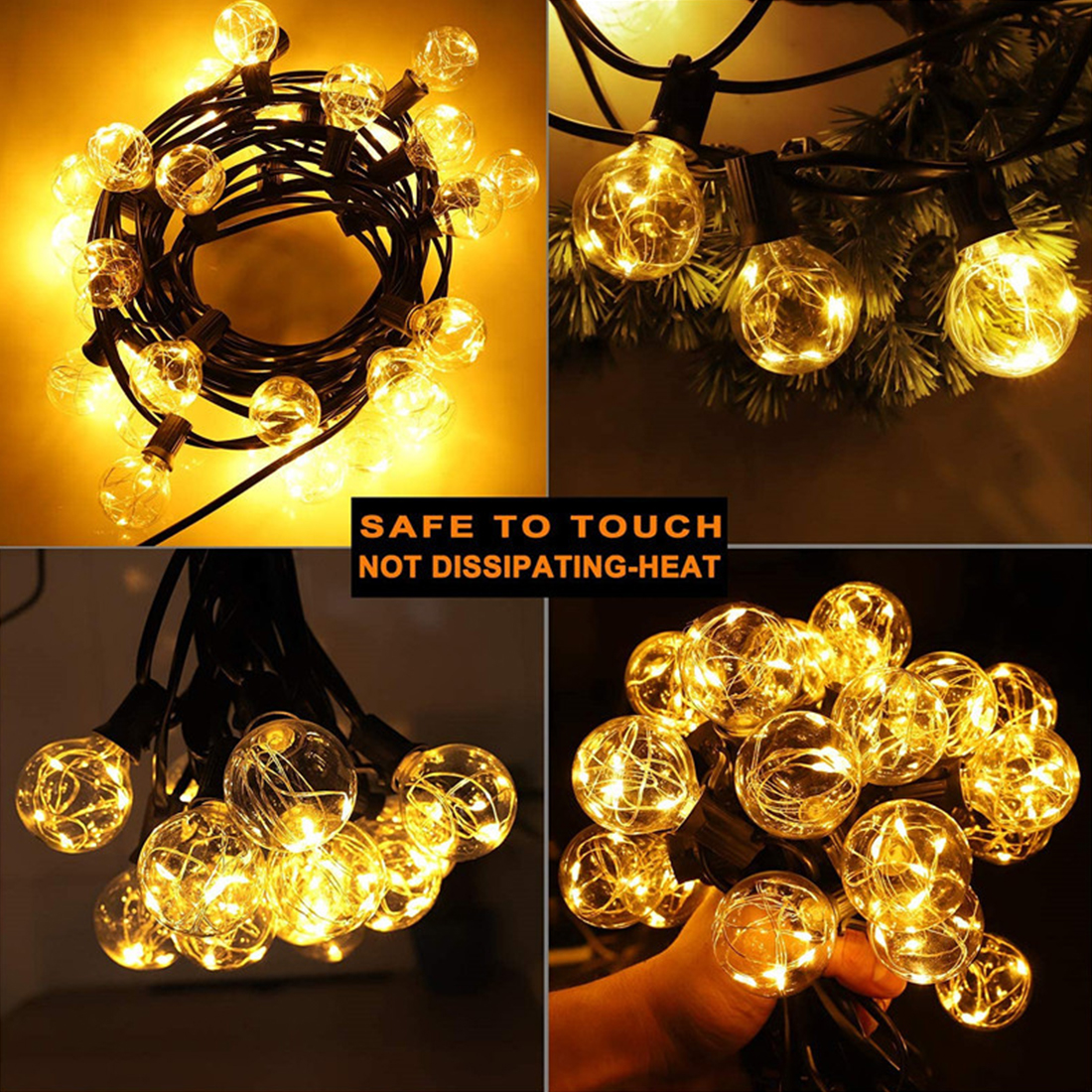 Copper Wire Bulbs 30 LED Patio Lights 