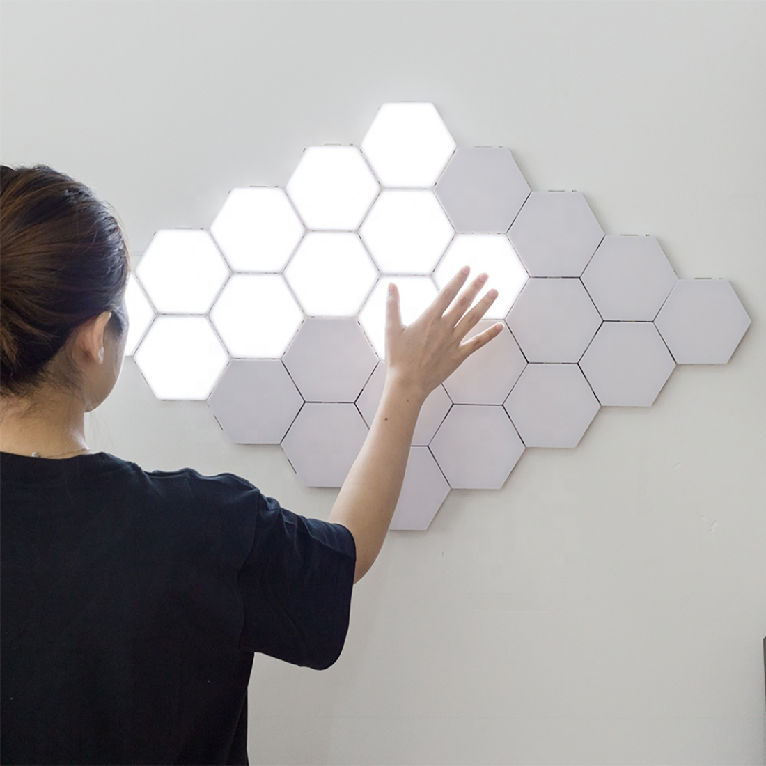 Touch Hexagon Illumination Wall Lamps