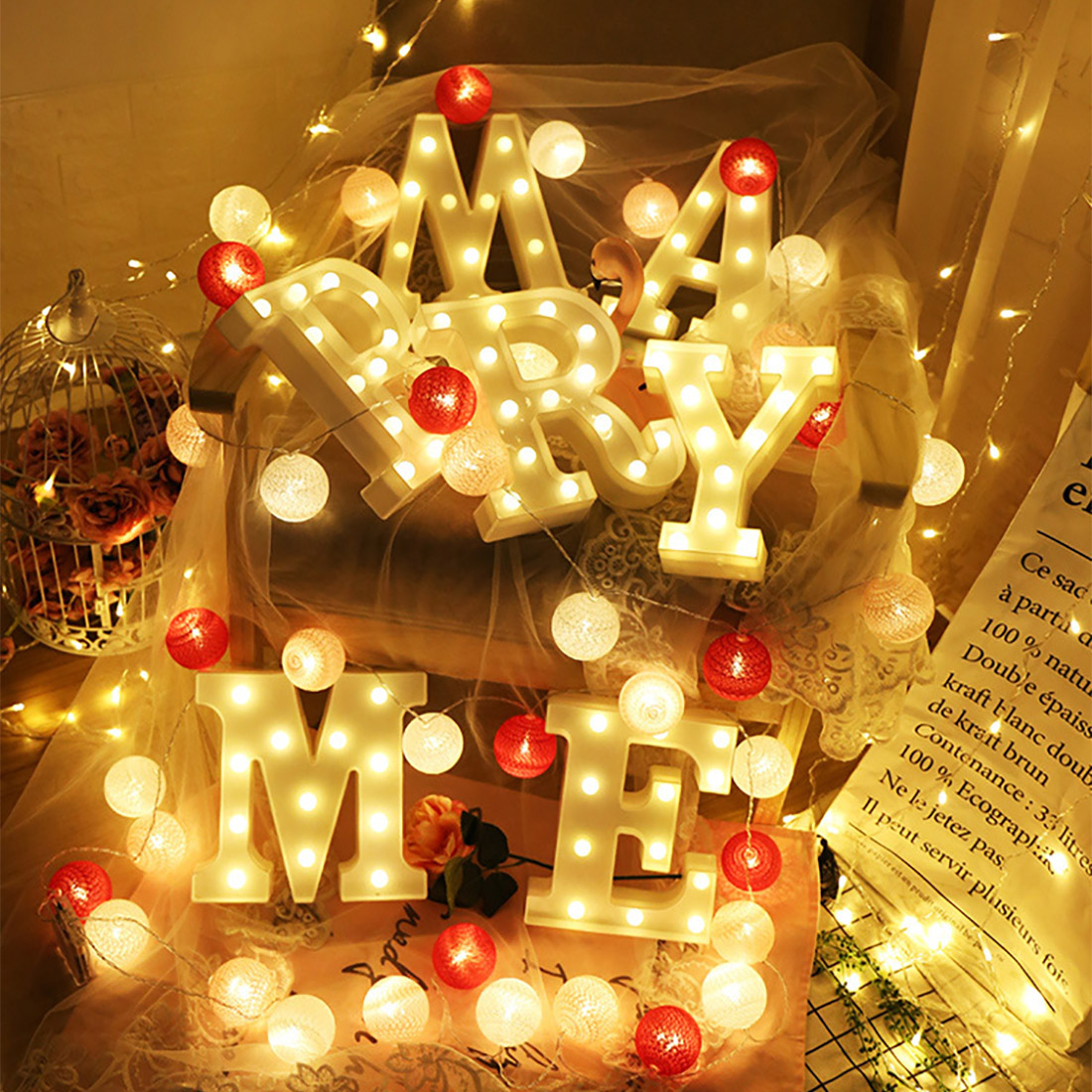 LED Letter Alphabet Lights Scene