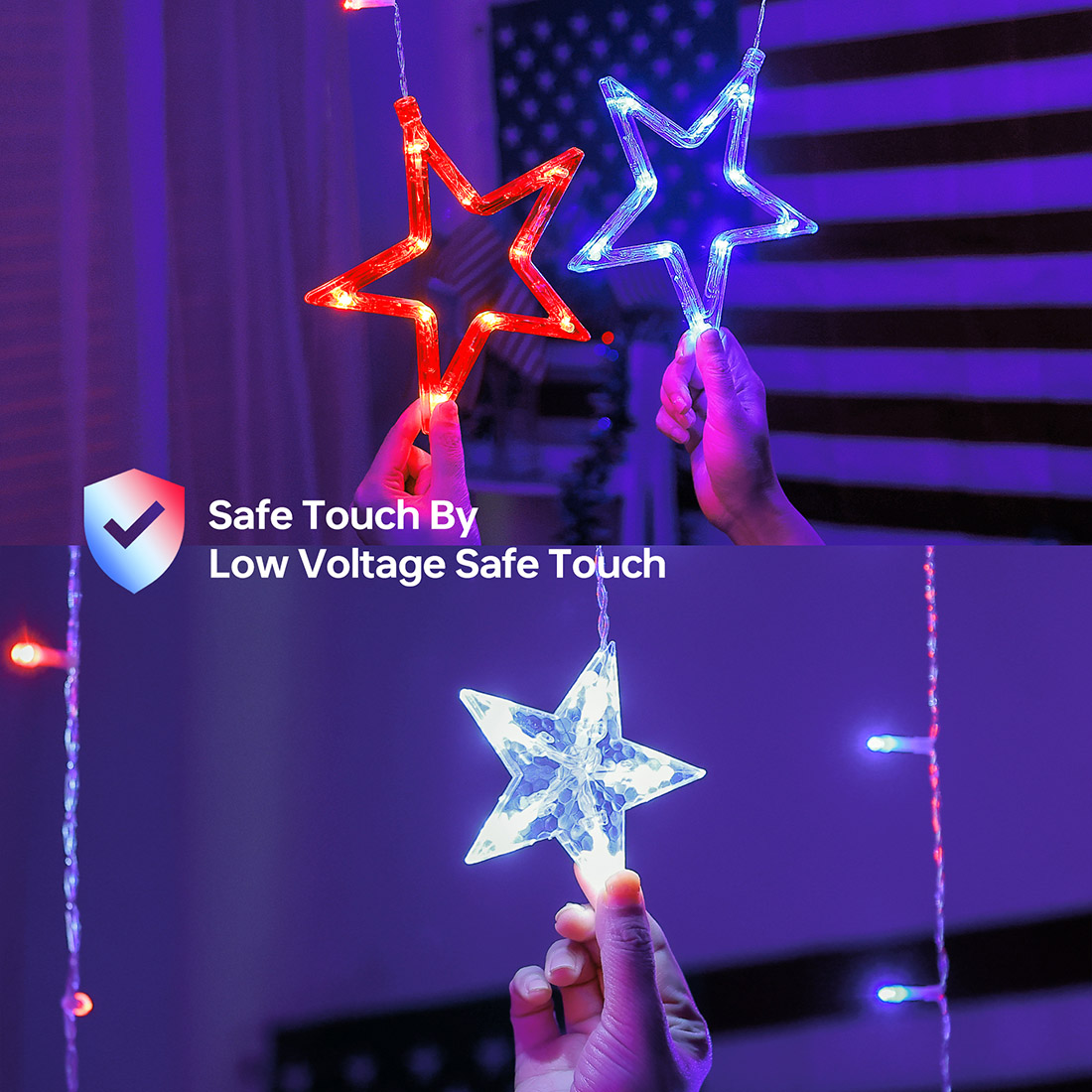 Star Independence Day String Lights Discribe