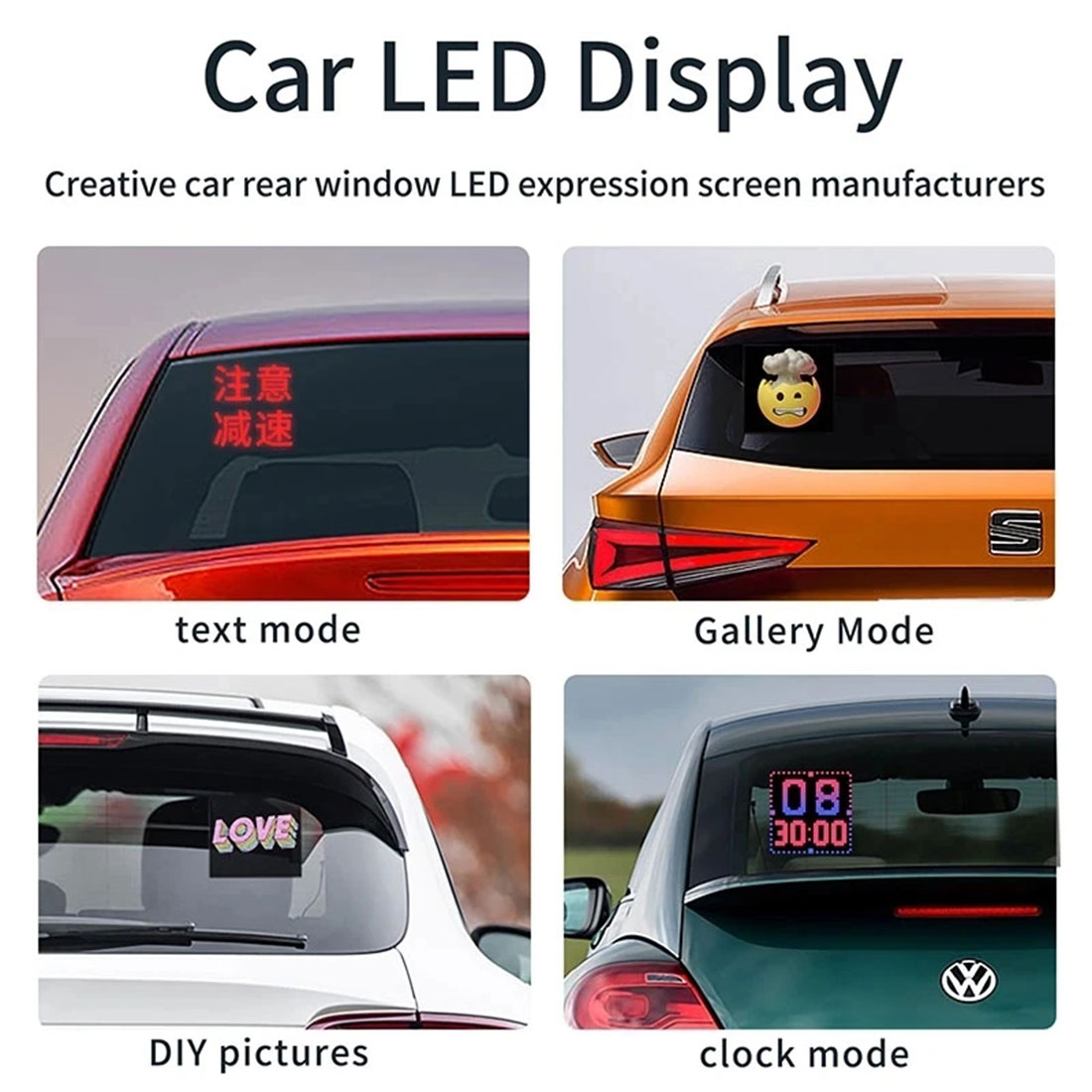 DIY Bluetooth LED Display Screen Car Install Display
