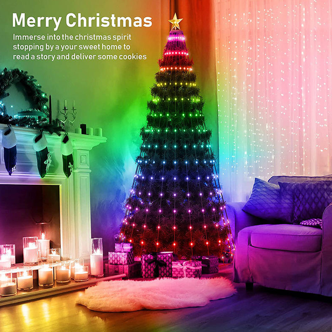 Star Multicolor Fairy Christmas Lights