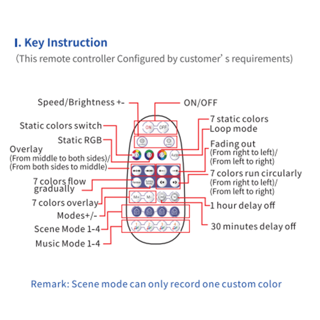 Smart Christmas Lights Remote Control Funcation Dsiplay Picture