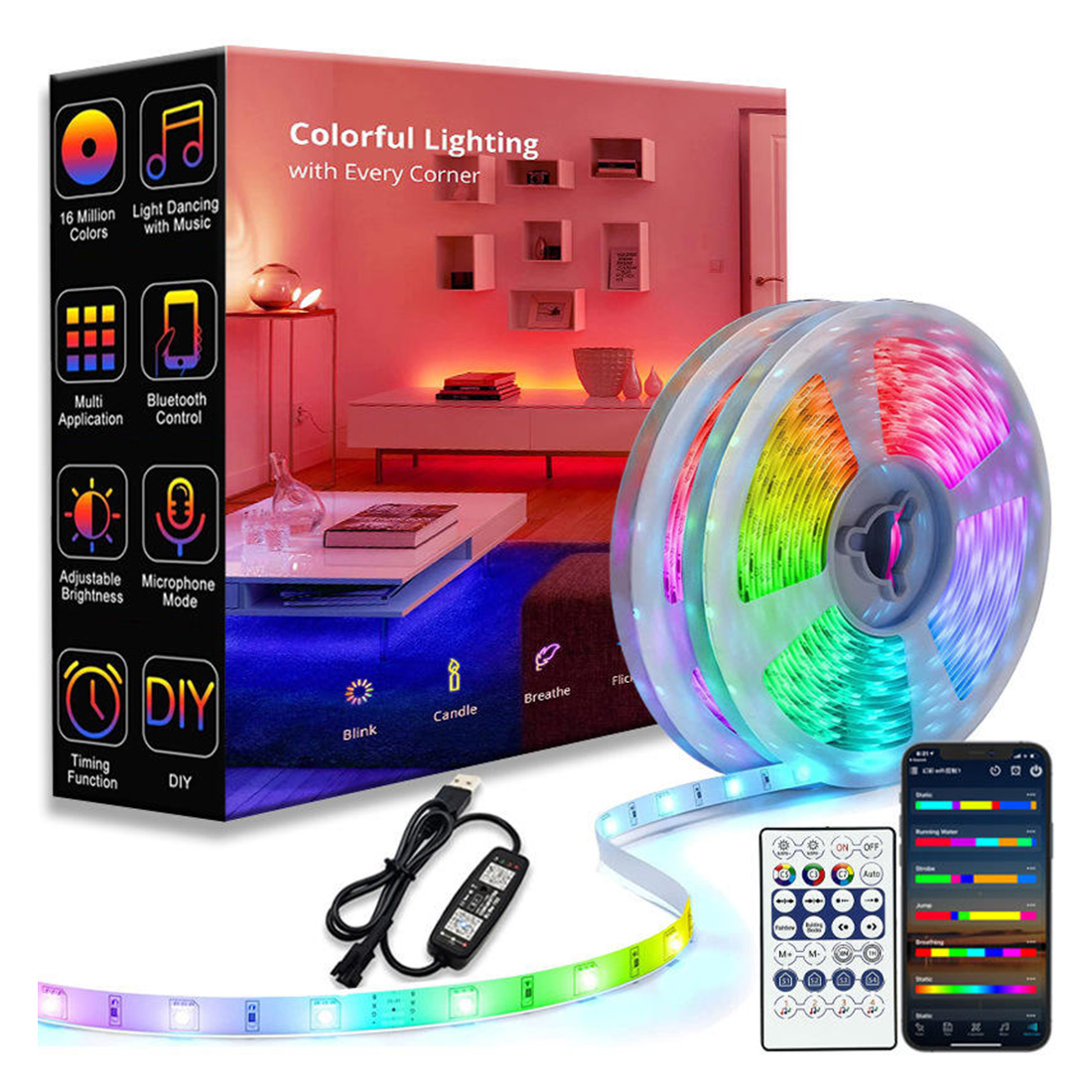 Waterproof APP Control Led Strip Lights Picture