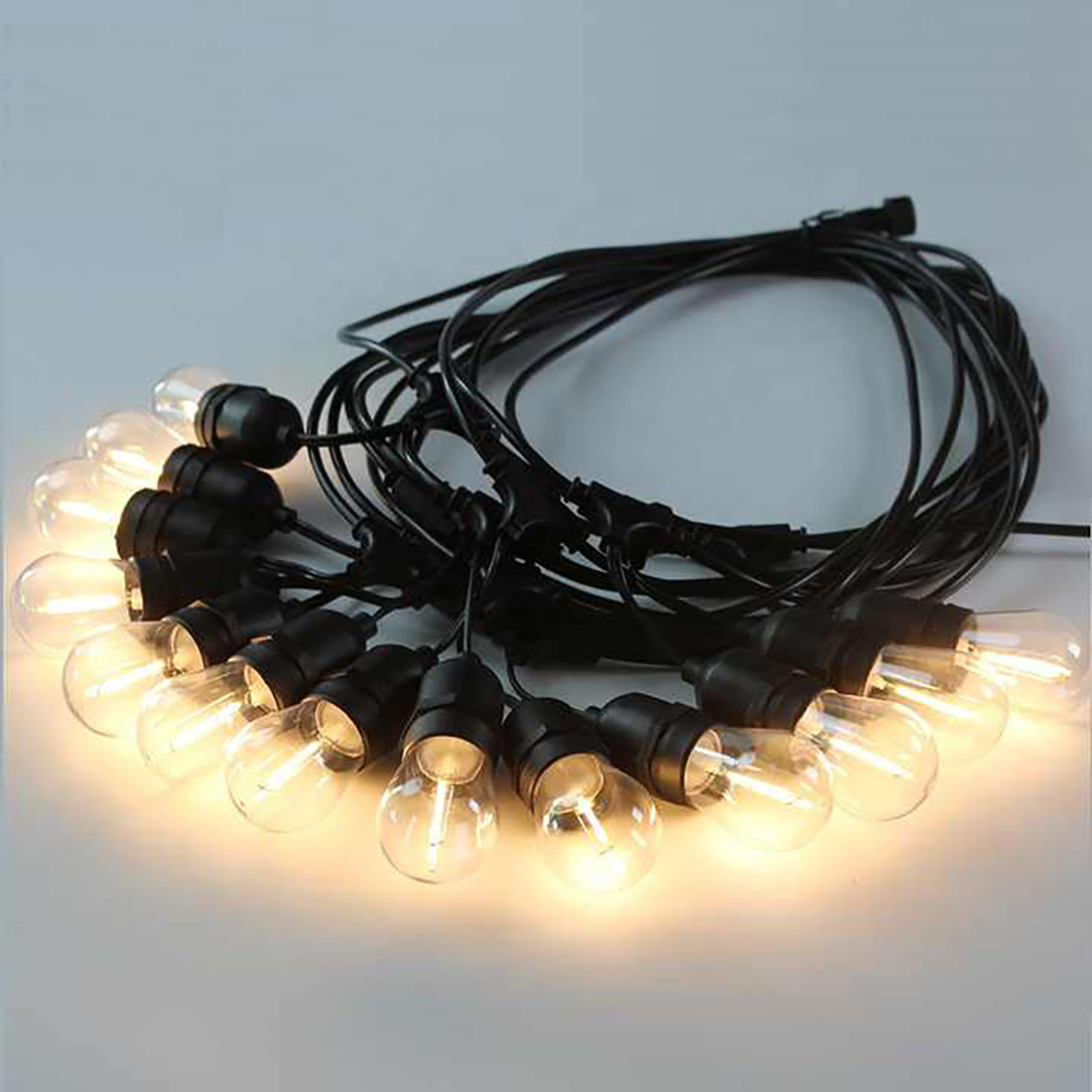 Commercial Grade Weatherproof Outdoor String Lights Real Picture