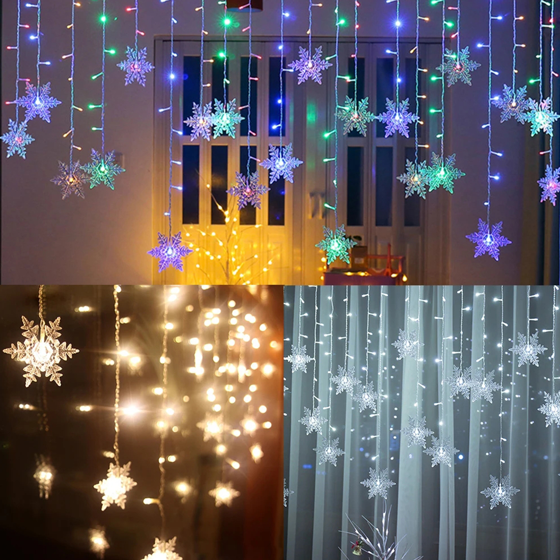 4M Led Snowflake Fairy String Lights