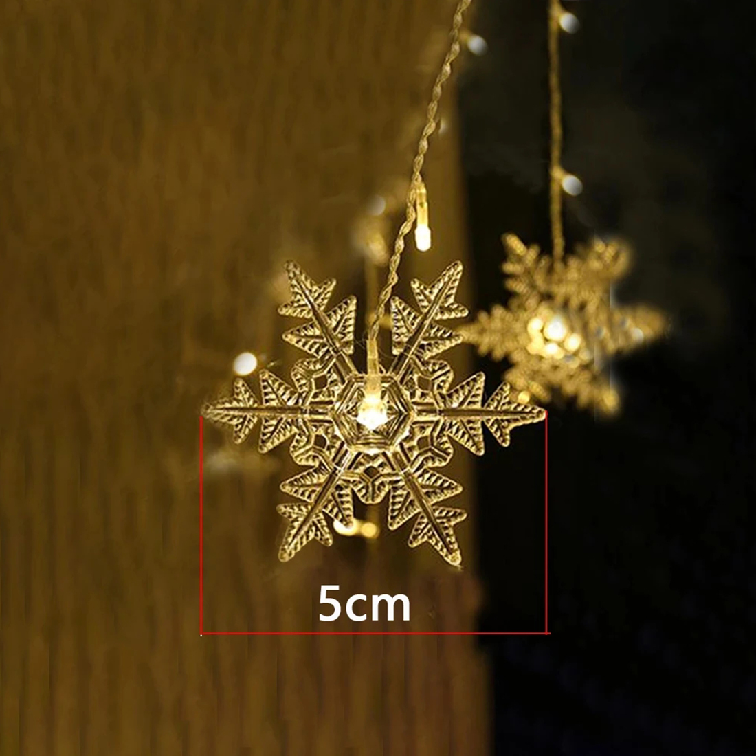 4M Led Snowflake Fairy String Lights Scene Size Picture