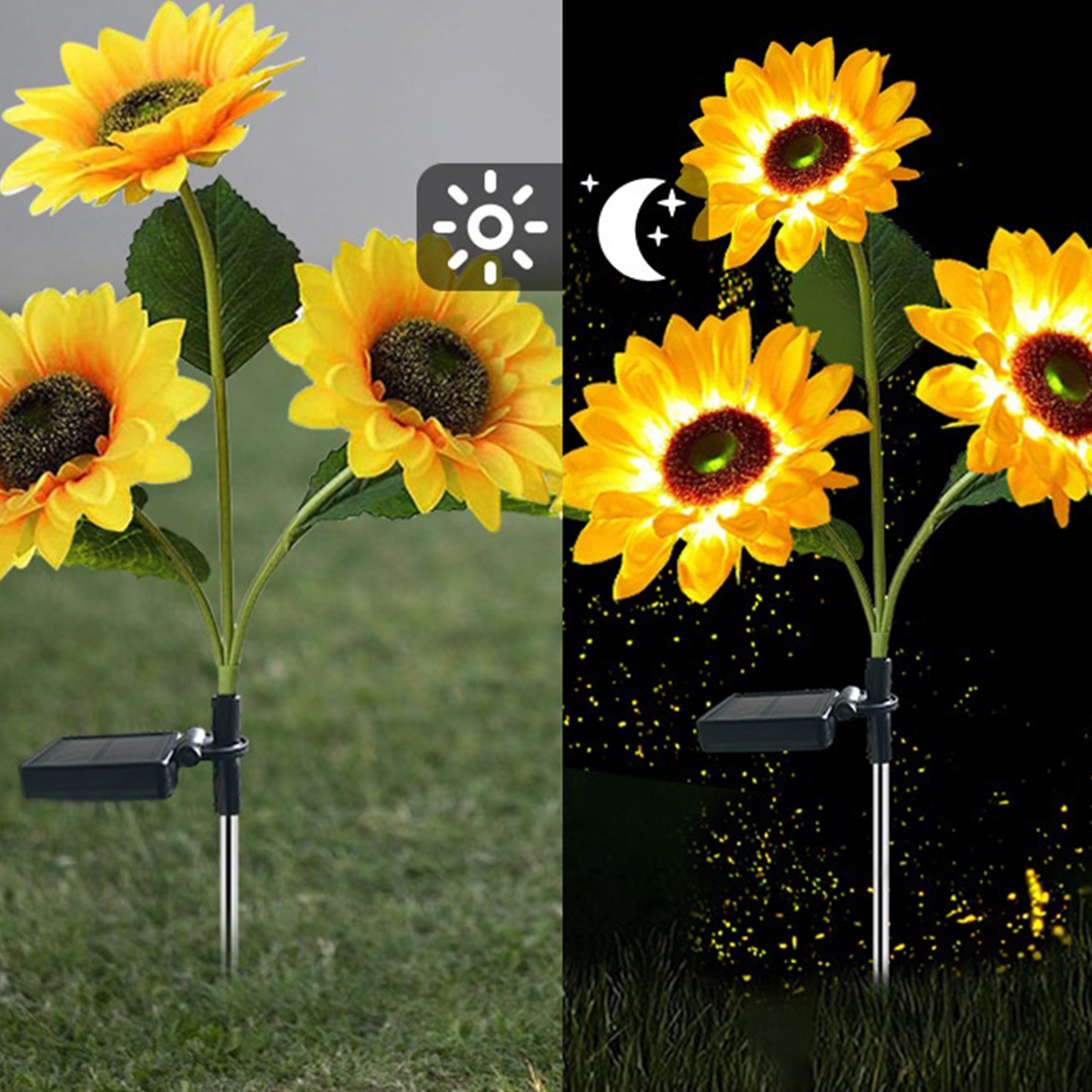 Solar Sunflowers LED Stake Light